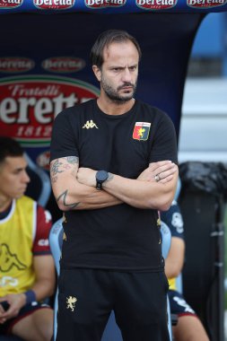 Roma, İtalya 27.10.10.2024: Alberto Gilardino teknik direktörü Genoa İtalya Futbol Şampiyonası sırasında Serie A Enilive 2024-2025 karşılaşmasında SS Lazio ve Genoa FC 27 Ekim 2024 tarihinde Roma 'da Stadio Olimpico' da karşılaşmıştır..