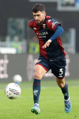 Roma, İtalya 27.10.2024: İtalyan futbolu şampiyonluğu sırasında Cenova 'dan Aaron Martin Serie A Enilive 2024-2025 karşılaşmasında SS Lazio, Cenova FC' ye karşı Roma Stadyumu 'nda 27 Ekim 2024.