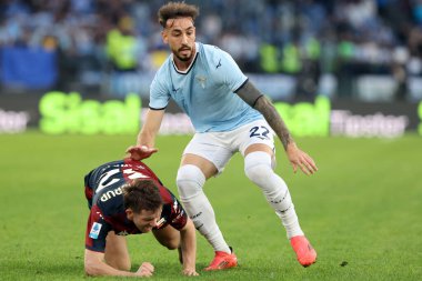Roma, İtalya 27.10.2024: Cenova 'lı Morten Frendrup, İtalya futbol şampiyonası sırasında Lazio Castrovilileri Serie A Enilive 2024-2025 karşılaşması 27 Ekim 2024 tarihinde Roma' daki Stadio Olimpico 'da SS Lazio' ya karşı Genoa FC karşılaşması.