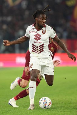 Roma, İtalya 31.10.2024: İtalyan futbolu şampiyonluğu sırasında Torino 'lu Yann Karamoh Serie A Enilive 2024-2025 maçında AS Romanlar Torino Fc ile 31 Ekim 2024' te Roma 'daki Stadio Olimpico' da karşılaştı..