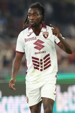Roma, İtalya 31.10.2024: İtalyan futbolu şampiyonluğu sırasında Torino 'lu Yann Karamoh Serie A Enilive 2024-2025 maçında AS Romanlar Torino Fc ile 31 Ekim 2024' te Roma 'daki Stadio Olimpico' da karşılaştı..