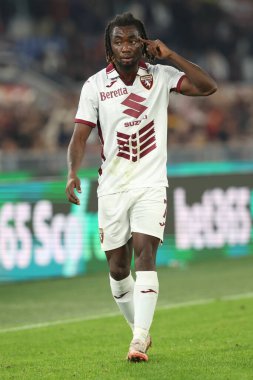 Roma, İtalya 31.10.2024: İtalyan futbolu şampiyonluğu sırasında Torino 'lu Yann Karamoh Serie A Enilive 2024-2025 maçında AS Romanlar Torino Fc ile 31 Ekim 2024' te Roma 'daki Stadio Olimpico' da karşılaştı..