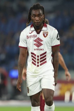 Roma, İtalya 31.10.2024: İtalyan futbolu şampiyonluğu sırasında Torino 'lu Yann Karamoh Serie A Enilive 2024-2025 maçında AS Romanlar Torino Fc ile 31 Ekim 2024' te Roma 'daki Stadio Olimpico' da karşılaştı..