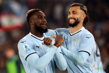 Roma, İtalya 4.11.2024: Lazio 'dan Boulaye Dia gol attı ve İtalya futbol şampiyonası Serie A Enilive 2024-2025 karşılaşmasında takımla birlikte kutlama yaptı: SS Lazio - Cagliari Calcio maçı 4 Kasım 2024' te Roma 'da Stadio Olimpico' da yapıldı..
