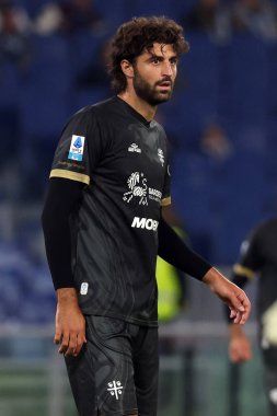 Roma, İtalya 4.11.2024: İtalyan futbolcu Sebastiano Luperto İtalya futbol şampiyonluğu sırasında Serie A Enilive 2024-2025 karşılaşmasında SS Lazio - Cagliari Calcio maçı 4 Kasım 2024 tarihinde Roma 'da Stadio Olimpico' da oynanmıştır..