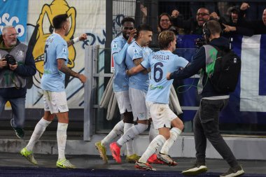 Roma, İtalya 4.11.2024: İtalya Futbol Şampiyonası sırasında Serie A Enilive 2024-2025 karşılaşmasında SS Lazio-Cagliari Calcio, Roma 'da 4 Kasım 2024' te Stadio Olimpico 'da karşılaşmıştır..