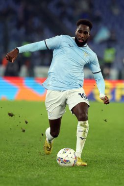 Roma, İtalya 4.11.2024: Lazio 'lu Boulaye Dia İtalya Futbol Şampiyonası sırasında Serie A Enilive 2024-2025 karşılaşmasında SS Lazio, Cagliari Calcio' ya karşı 4 Kasım 2024 'te Roma' da Stadio Olimpico 'da oynanan karşılaşma..