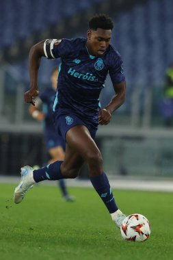 Roma, İtalya 07.11.2024: Uefa Avrupa Ligi 2024-2025 gününde Porto 'lu Samu Aghehowa, SS Lazio Fc Porto ile 7 Kasım 2024' te Roma Olimpiyat Stadyumu 'nda oynanan 4..