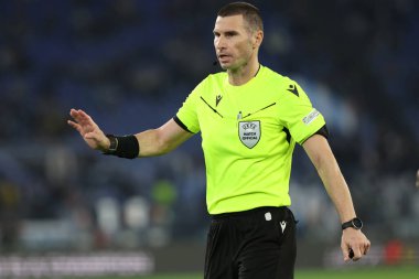Roma, İtalya 07.11.2024: Hakem Georgi Kabakov Uefa Avrupa Ligi 2024-2025, 4. gün, SS Lazio Fc Porto ile 7 Kasım 2024 'te Roma Olimpiyat Stadyumu' nda oynanan futbol maçı.