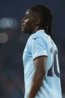 Roma, İtalya 07.11.2024: Uefa Avrupa Ligi 2024-2025, 4. gün, Uefa Avrupa Ligi sırasında Loum Tchaouna of Lazio - Fc Porto arasında 7 Kasım 2024 'de Roma Olimpiyat Stadyumu' nda oynanan maç..