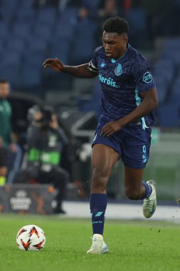 Roma, İtalya 07.11.2024: Uefa Avrupa Ligi 2024-2025 gününde Porto 'lu Samu Aghehowa, SS Lazio Fc Porto ile 7 Kasım 2024' te Roma Olimpiyat Stadyumu 'nda oynanan 4..