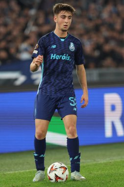 Roma, İtalya 07.11.2024: Uefa Avrupa Ligi 2024-2025, 4. gün Martim Fernandes, SS Lazio Fc Porto ile 7 Kasım 2024 'te Roma Olimpiyat Stadyumu' nda oynanan futbol karşılaşması.