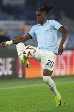Roma, İtalya 07.11.2024: Uefa Avrupa Ligi 2024-2025, 4. gün, Uefa Avrupa Ligi sırasında Loum Tchaouna of Lazio - Fc Porto arasında 7 Kasım 2024 'de Roma Olimpiyat Stadyumu' nda oynanan maç..