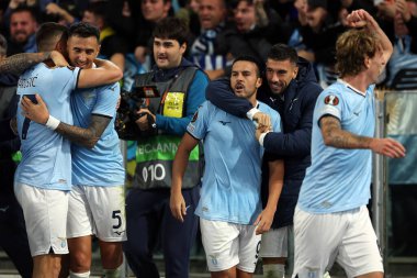 Roma, İtalya 07.11.2024: Lazio 'lu Pedro, 7 Kasım 2024' te Roma 'daki Olimpiyat Stadyumu' nda SS Lazio ile Fc Porto arasında oynanan 2024-2025 Uefa Avrupa Ligi, 4..
