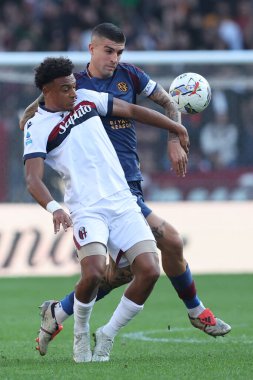 Roma, İtalya 10.11.2024: Bologna 'dan Dan Ndoye, Serie A Enilive 2024-2025 İtalya Futbol Şampiyonası sırasında Roma' daki Stadio Olimpico 'da AS-Bologna FC 1909 Roma-Bologna maçına çıktı..