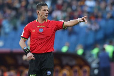 Roma, İtalya 10.11.2024: İtalya Futbol Şampiyonası sırasında Gianluca Manganiello Serie A Enilive 2024-2025 Maç AS Roma Bologna FC 1909 Roma 'daki Stadio Olimpico' da.