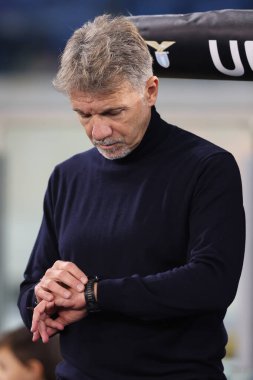 Rome, Italy 28.11.2024:  Marco Baroni coach manager Lazio  during the Uefa Europa League 2024-2025, day 5, football match between SS Lazio vs Ludogorets Razgrad at Olympic Stadium in Rome. clipart