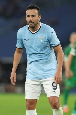 Roma, İtalya 28.11.2024: Uefa Avrupa Ligi 2024-2025, 5. gün, Uefa Avrupa Ligi sırasında Pedro of Lazio ile Ludogorets Razgrad arasındaki futbol maçı Roma Olimpiyat Stadyumu 'nda gerçekleşti..