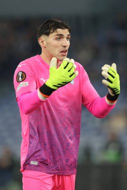 Rome, Italy 28.11.2024:  Christos Mandas of Lazio during the Uefa Europa League 2024-2025, day 5, football match between SS Lazio vs Ludogorets Razgrad at Olympic Stadium in Rome. clipart