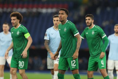 Roma, İtalya 28.11.2024: Ludogoret takımından Rwan Cruz Uefa Avrupa Ligi 2024-2025, beşinci gün, SS Lazio Ludogorets Razgrad ile Roma Olimpiyat Stadyumu 'nda oynanan futbol karşılaşması sırasında.