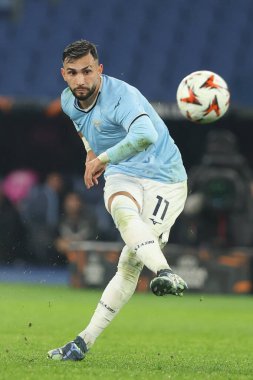 Roma, İtalya 28.11.2024: Uefa Avrupa Ligi 2024-2025 gününde Lazio ile Ludogorets Razgrad arasındaki futbol karşılaşması Roma Olimpiyat Stadyumu 'nda gerçekleşti..