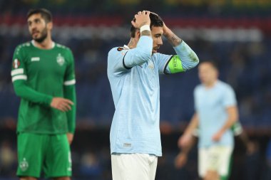 Roma, İtalya 28.11.2024: Uefa Avrupa Ligi 2024-2025, 5. gün, Uefa Avrupa Ligi sırasında Lazio ile Ludogorets Razgrad arasındaki futbol karşılaşması Roma Olimpiyat Stadyumu 'nda gerçekleşti..