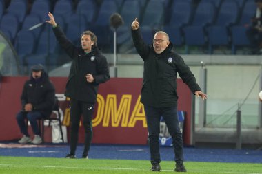 Roma, İtalya 2.12.2024: İtalya futbol şampiyonası sırasında Tullio Gritti Serie A Enilive 2024-2025 maçında AS Roma, Atalanta Bergamasca Calcio 'ya karşı 2 Aralık 2024' te Roma 'da Stadio Olimpico' da oynanan karşılaşma..