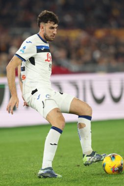 Rome, Italy 2.12.2024 : Matteo Ruggeri of Atalanta  during Italian football championship Serie A Enilive 2024-2025  match AS Roma vs Atalanta Bergamasca Calcio at Stadio Olimpico in Rome on December  2, 2024. clipart