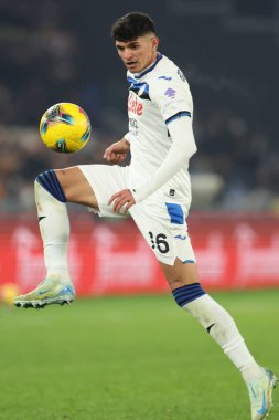 Roma, İtalya 2.12.2024: İtalyan Atalantalı Raoul Bellanova İtalya Futbol Şampiyonası Serie A Enilive 2024-2025 maçında AS Romanlar Atalanta Bergamasca Calcio 'ya karşı 2 Aralık 2024' te Roma 'da Stadio Olimpico' da oynanan karşılaşma.