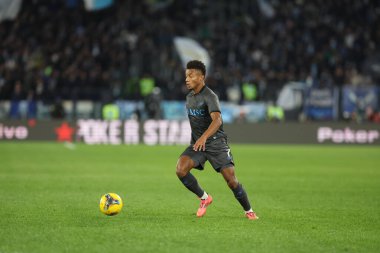 Roma, İtalya 5.12.2024: İtalyan futbol karşılaşması Freccia Rossa Coppa Italia (İtalya Kupası) 2024-2025 SS Lazio SSC Napoli 'ye karşı Roma Olimpiyat Stadyumu' nda görüldü.