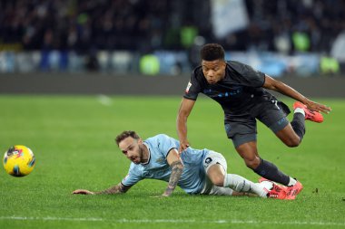 Roma, İtalya 5.12.2024: İtalyan futbol karşılaşması Freccia Rossa Coppa Italia (İtalya Kupası) 2024-2025 SS Lazio SSC Napoli 'ye karşı Roma Olimpiyat Stadyumu' nda görüldü.