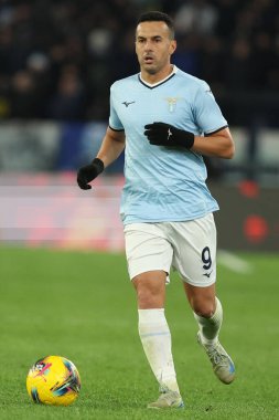 Roma, İtalya 5.12.2024: İtalyan futbolcu Pedro Freccia Rossa Coppa Italia (İtalya Kupası) 2024-2025 SS Lazio SSC Napoli 'ye karşı Roma Olimpiyat Stadyumu' nda.