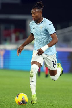 Roma, İtalya 5.12.2024: İtalyan futbol karşılaşmasında Lazio 'lu Tijjjani Noslin Freccia Rossa Coppa Italia (İtalya Kupası) 2024-2025 SS Lazio SSC Napoli' ye karşı Roma Olimpiyat Stadyumu 'nda.