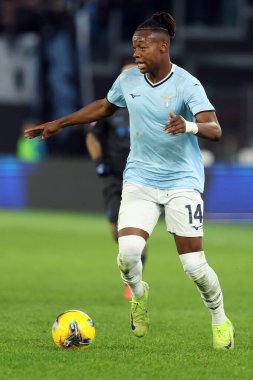 Roma, İtalya 5.12.2024: İtalyan futbol karşılaşmasında Lazio 'lu Tijjjani Noslin Freccia Rossa Coppa Italia (İtalya Kupası) 2024-2025 SS Lazio SSC Napoli' ye karşı Roma Olimpiyat Stadyumu 'nda.
