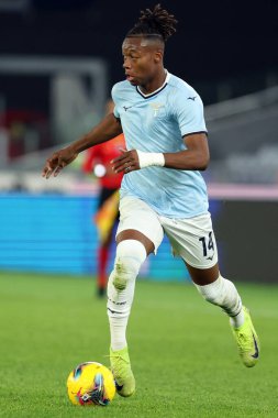 Roma, İtalya 5.12.2024: İtalyan futbol karşılaşmasında Lazio 'lu Tijjjani Noslin Freccia Rossa Coppa Italia (İtalya Kupası) 2024-2025 SS Lazio SSC Napoli' ye karşı Roma Olimpiyat Stadyumu 'nda.