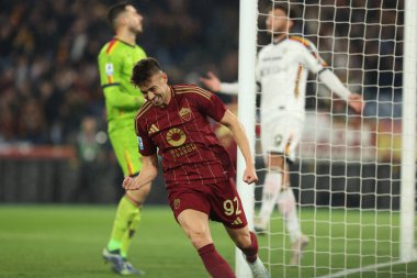 Roma, İtalya 7.12.2024: Roman Stephan El Shaarawy İtalya futbol şampiyonası Serie A Enilive 2024-2025 maçında Roma 'daki Stadio Olimpico' da ABD 'li Lecce' ye karşı AS Roma maçında puan topladı.