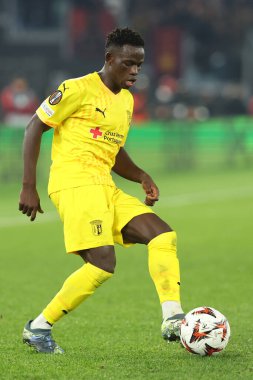 Roma, İtalya 12.12.2024: Uefa Avrupa Ligi 2024-2025, 6. gün oynanan Uefa Avrupa Ligi 'nde Roger of Braga, Roma' daki Olimpiyat Stadyumu 'nda AS Roman SC Braga' ya karşı oynanan futbol karşılaşması..