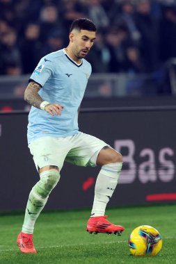 Roma, İtalya 16.12.2024: Lazio 'lu Mattia Zaccagni İtalyan futbol şampiyonluğu sırasında Serie A Enilive 2024-2025 karşılaşmasında SS Lazio FC Internazionale' ye karşı Roma 'daki Stadio Olimpico 