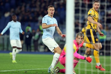 Roma, İtalya 16.12.2024: İtalya Futbol Şampiyonası 'nda Neves gol attı ve İtalya' daki Stadio Olimpico 'da SS Lazio' ya karşı FC Internazionale maçı sırasında takımla birlikte kutladı. 