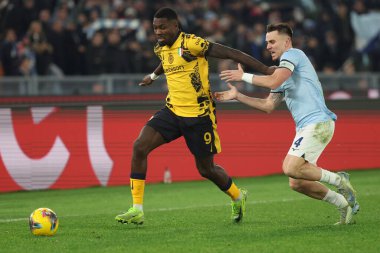 Roma, İtalya 16.12.2024: Inter 'den Marcus Thuram, İtalya futbol şampiyonluğu sırasındaki Lazio Patriği Serie A Enilive 2024-2025 karşılaşmasında SS Lazio FC Internazionale ile Roma' daki Stadio Olimpico 'da karşılaşacak. 