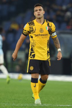 Rome, Italy 16.12.2024 : Lautaro Martinez of Inter during Italian football championship Serie A Enilive 2024-2025  match SS Lazio vs FC Internazionale at Stadio Olimpico in Rome  clipart