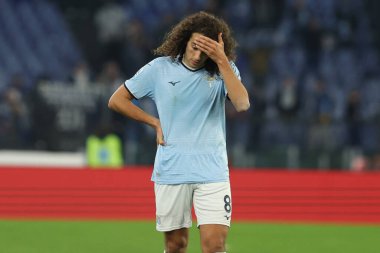Roma, İtalya 16.12.2024: Lazio oyuncusu Lazio Guendouzi Lazio 'lu Matteo Guendouzi, İtalya futbol şampiyonluğunu 0-6 mağlup ettikten sonra Serie A Enilive 2024-2025 karşılaşmasında Roma' daki Stadio Olimpico 'da SS Lazio ile FC Internazionale karşı karşıya geldi. 