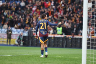 Roma, İtalya 22.12.2024: İtalya Futbol Şampiyonası sırasında Serie A Enilive 2024-2025 Maçı sırasında Roma 'daki Stadio Olimpico' da AS Roma-Parma Calcio karşılaşması.