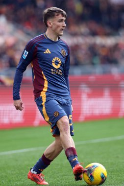 Roma, İtalya 22.12.2024: İtalyan futbolcu Alexis Saelemaekers İtalya futbol şampiyonluğu sırasında Serie A Enilive 2024-2025 AS Roman Parma Calcio 'ya karşı Roma' daki Stadio Olimpico 'da oynanan karşılaşma.