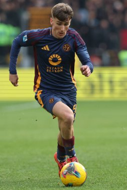 Roma, İtalya 22.12.2024: İtalyan futbolcu Alexis Saelemaekers İtalya futbol şampiyonluğu sırasında Serie A Enilive 2024-2025 AS Roman Parma Calcio 'ya karşı Roma' daki Stadio Olimpico 'da oynanan karşılaşma.
