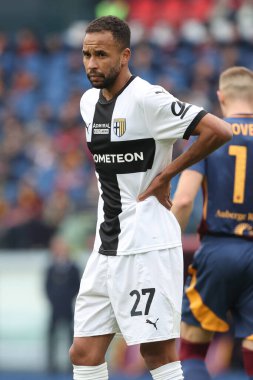 Roma, İtalya 22.12.2024: İtalya Futbol Şampiyonası sırasında Parmalı Azevede Hernani Serie A Enilive 2024-2025 Roma - Parma Calcio maçında Roma 'da Stadio Olimpico' da.