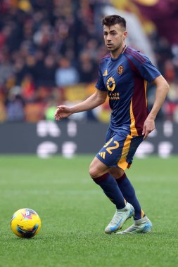 Roma, İtalya 22.12.2024: İtalyan futbolcu Stephan El Shaarawy İtalya futbol şampiyonluğu sırasında Serie A Enilive 2024-2025 AS Roman Parma Calcio 'ya karşı Roma' daki Stadio Olimpico 'da oynanan karşılaşma.