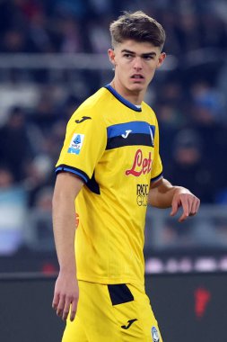 Roma, İtalya 28.12.2024: İtalya Futbol Şampiyonası sırasında De Ketelaere (Atalanta) Serie A Enilive 2024-2025 karşılaşmasında SS Lazio, Atalanta Bergamasca Calcio 'ya karşı Roma' da Stadio Olimpico 'da.
