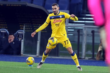 Roma, İtalya 28.12.2024: İtalyan Atalantalı Zappacosta İtalya Futbol Şampiyonası sırasında Serie A Enilive 2024-2025 karşılaşmasında Lazio, Atalanta Bergamasca Calcio 'ya karşı Roma' daki Stadio Olimpico 'da oynandı..