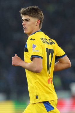 Roma, İtalya 28.12.2024: İtalya Futbol Şampiyonası sırasında De Ketelaere (Atalanta) Serie A Enilive 2024-2025 karşılaşmasında SS Lazio, Atalanta Bergamasca Calcio 'ya karşı Roma' da Stadio Olimpico 'da.